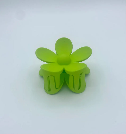 Made By Lyss Flower Hairclaw,  Green