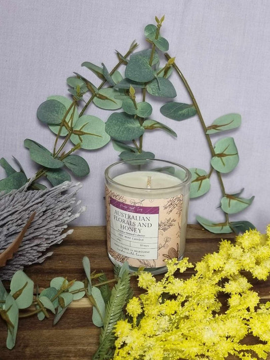 Moss and Ivy Candles Australian Florals and Honey Candle