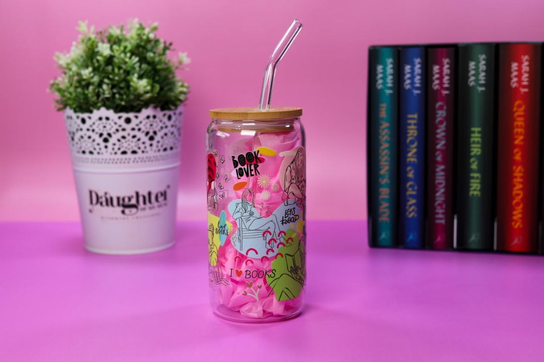 Daughter of My Mum Glass Tumblers - Bookworm