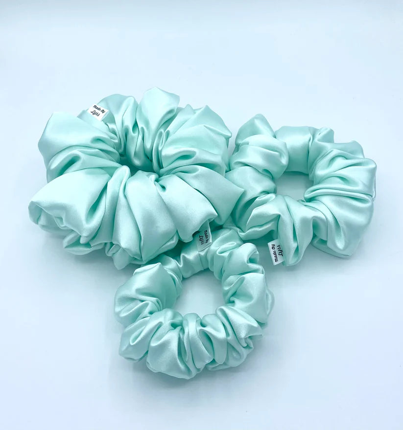 Made By Lyss Satin Scrunchie,  Mint Large