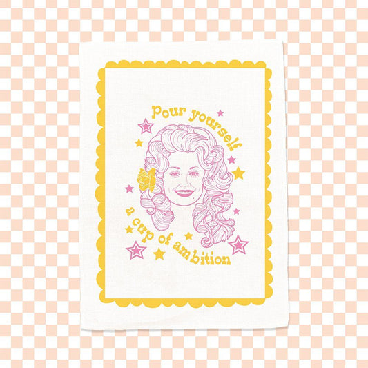 Happy Day People Cup Of Ambition Tea Towel