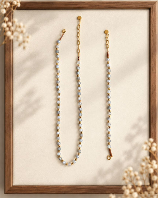 LumaKnot Handmade Moonstone Necklace,   One Size