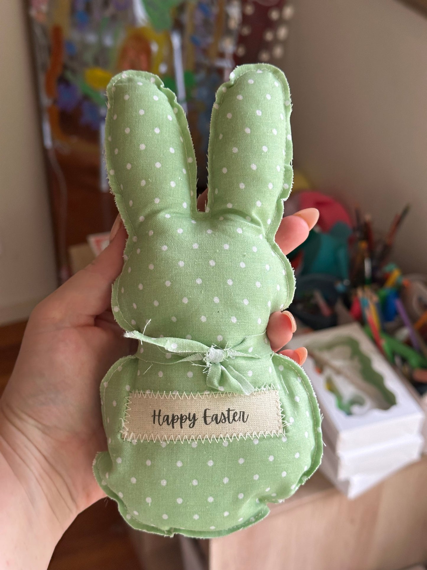 Handmade Easter Bunny Keepsake – Happy Easter Decoration