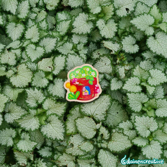 Dainen Creative Lil Home Wooden Magnet,   38 x 38 mm