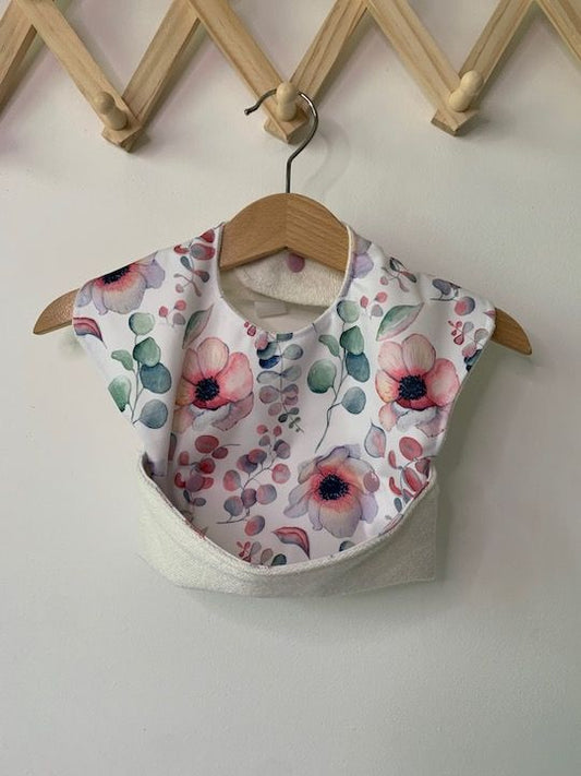 Charlie Rose Handcrafted Food Catcher Bib Eucalyptus Floral,   6-12 months