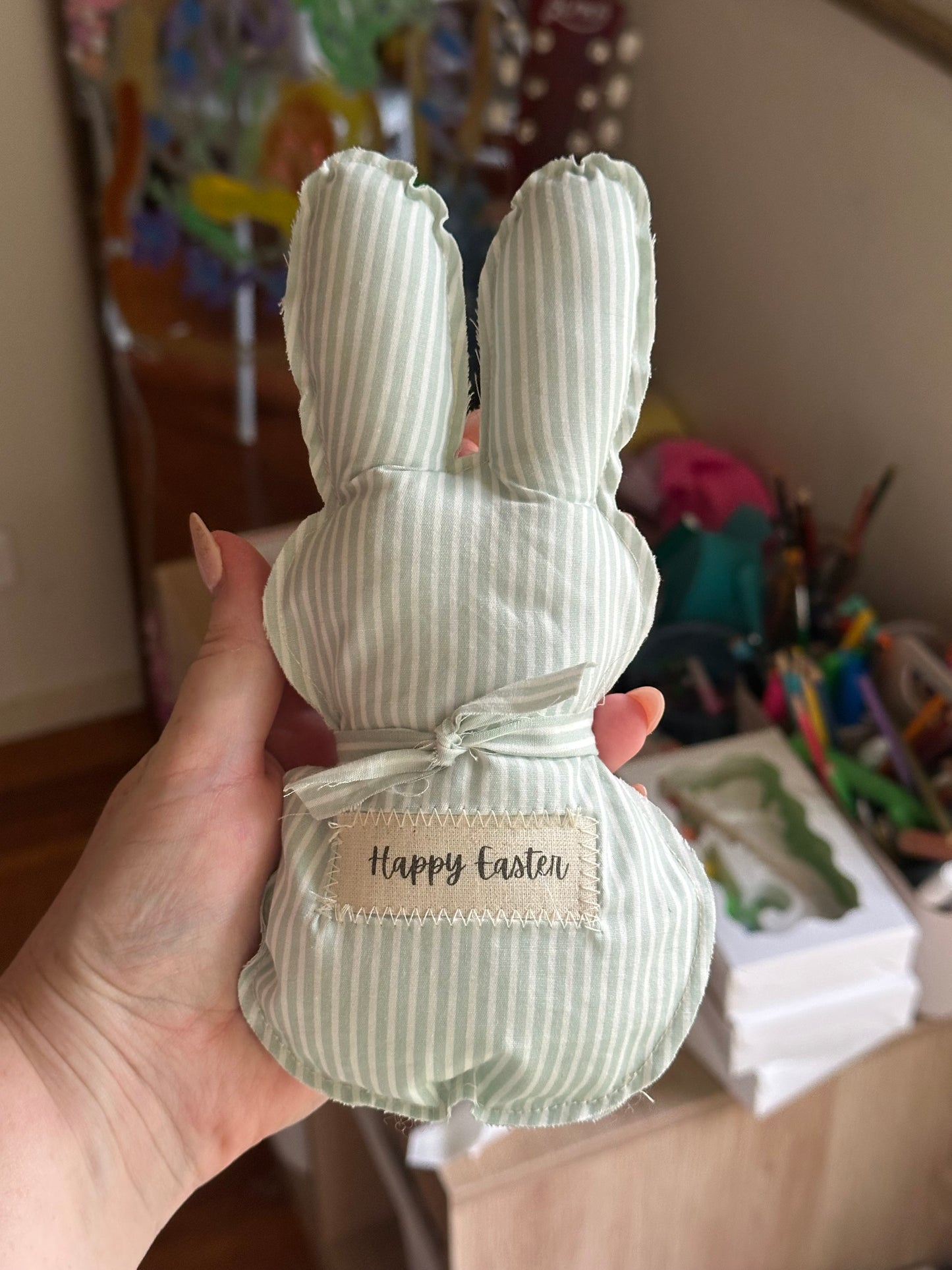 Handmade Easter Bunny Keepsake – Happy Easter Decoration