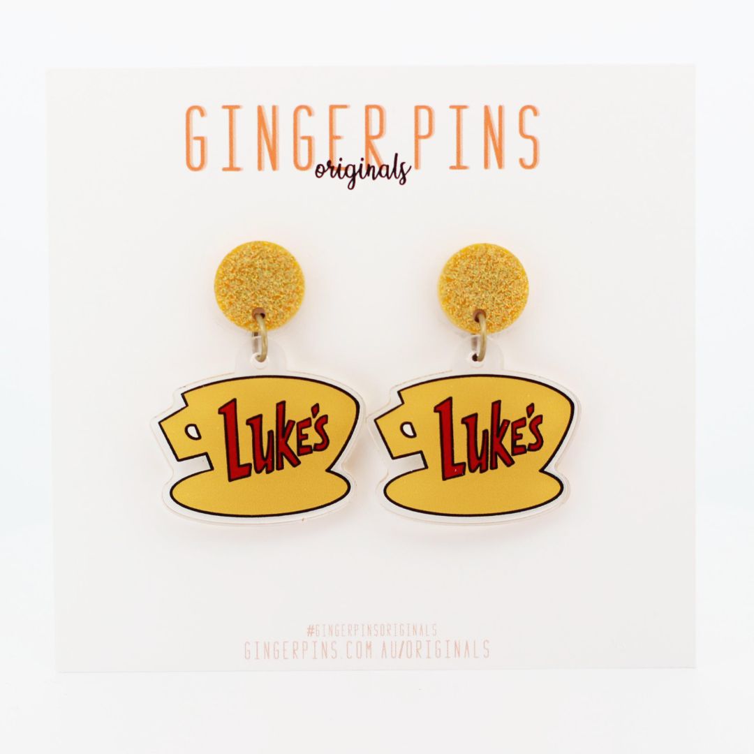 Ginger Pins Originals Gilmore Girls Luke's Diner Earrings