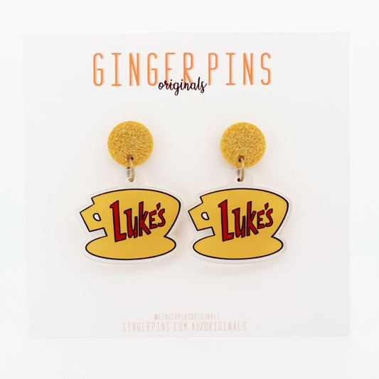 Ginger Pins Originals Gilmore Girls Luke's Diner Earrings
