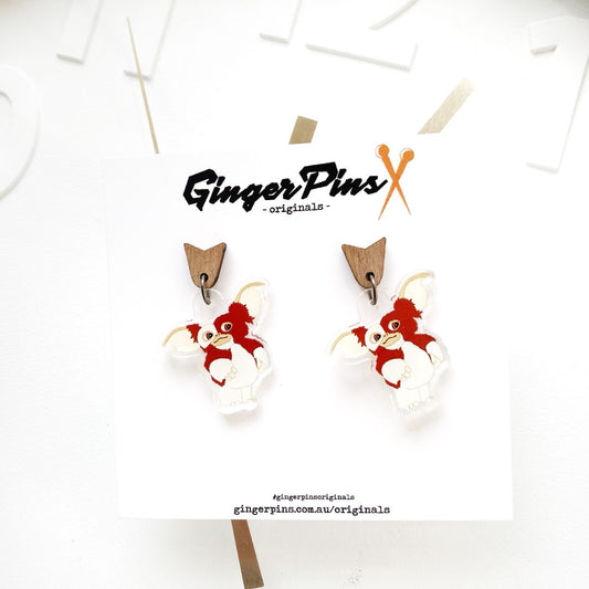 Ginger Pins Originals Gremlins Gizmo Earrings