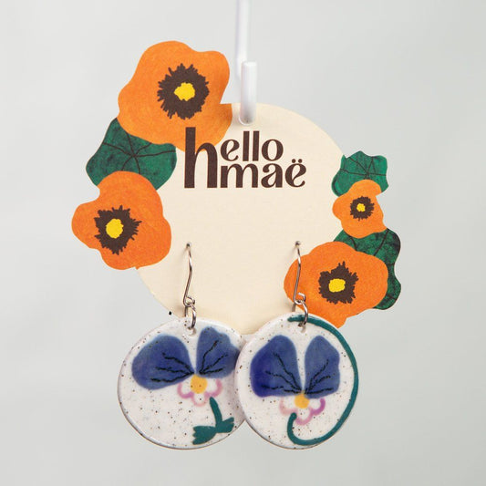 Pansy earrings