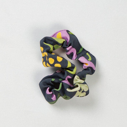 hellomae Native Flowers Black Scrunchie