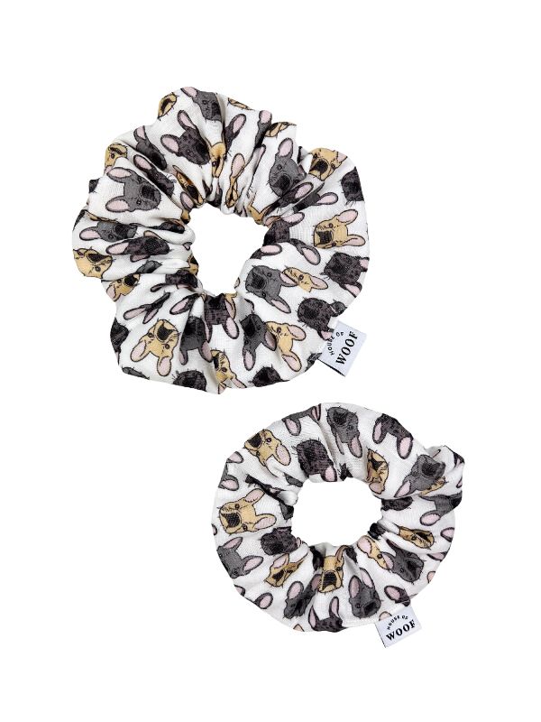 House of Woof French Bulldog scrunchie,   Large