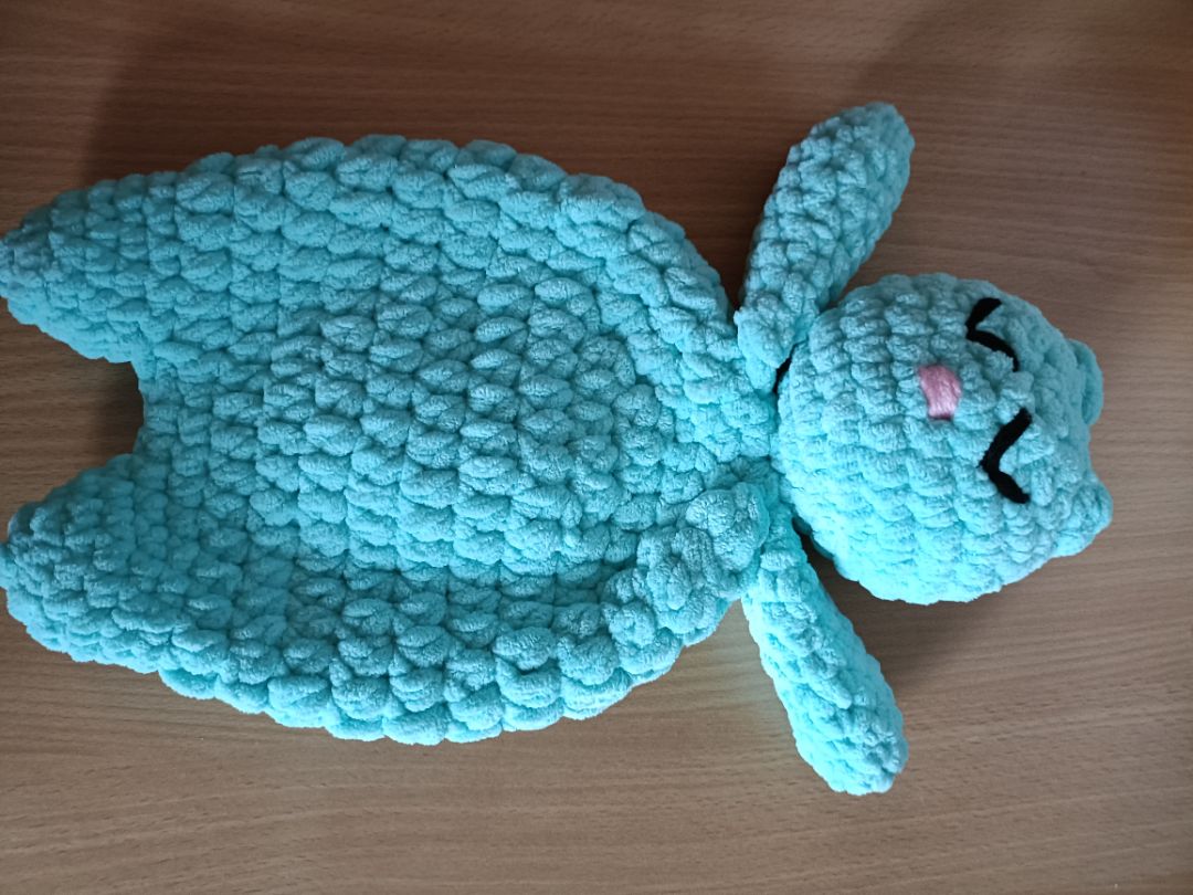 Nire Crochet Bear Snuggler,  Sky Blue