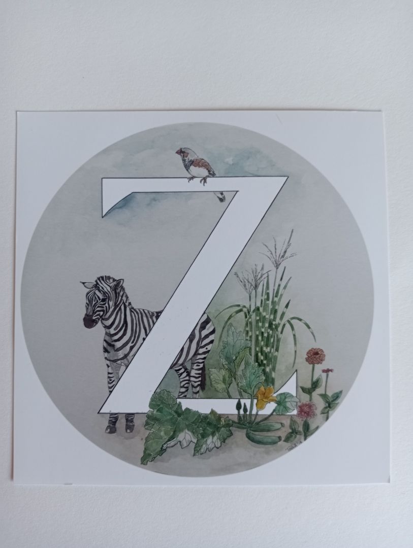Mini print Z,   12.7cm square