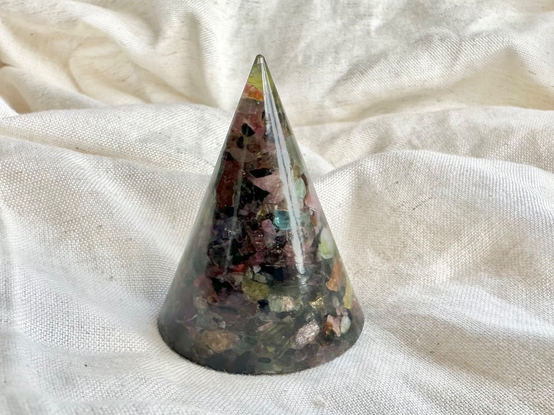 Oak & Thistle Ring Cone,  pink, green, amber