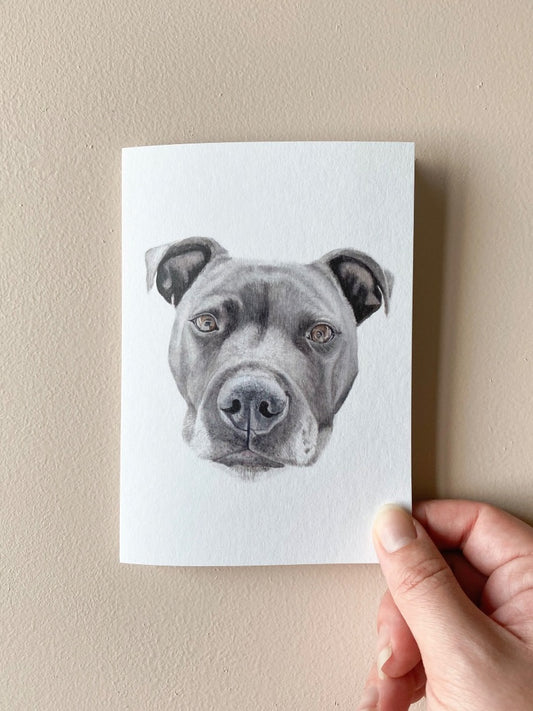 Annalise Paints Hunter the Staffy