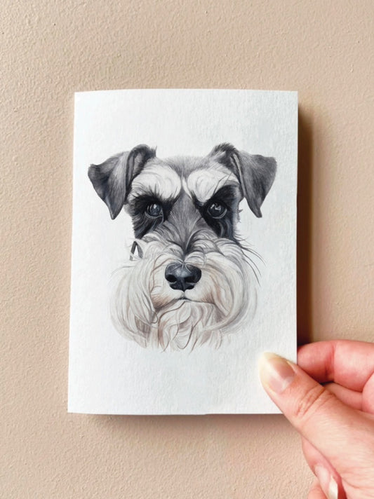 Annalise Paints Pip the Schnauzer