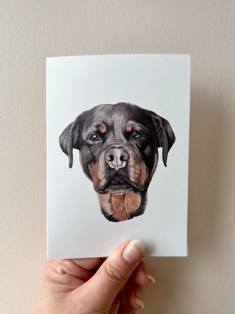 Annalise Paints Piper the Rottweiler