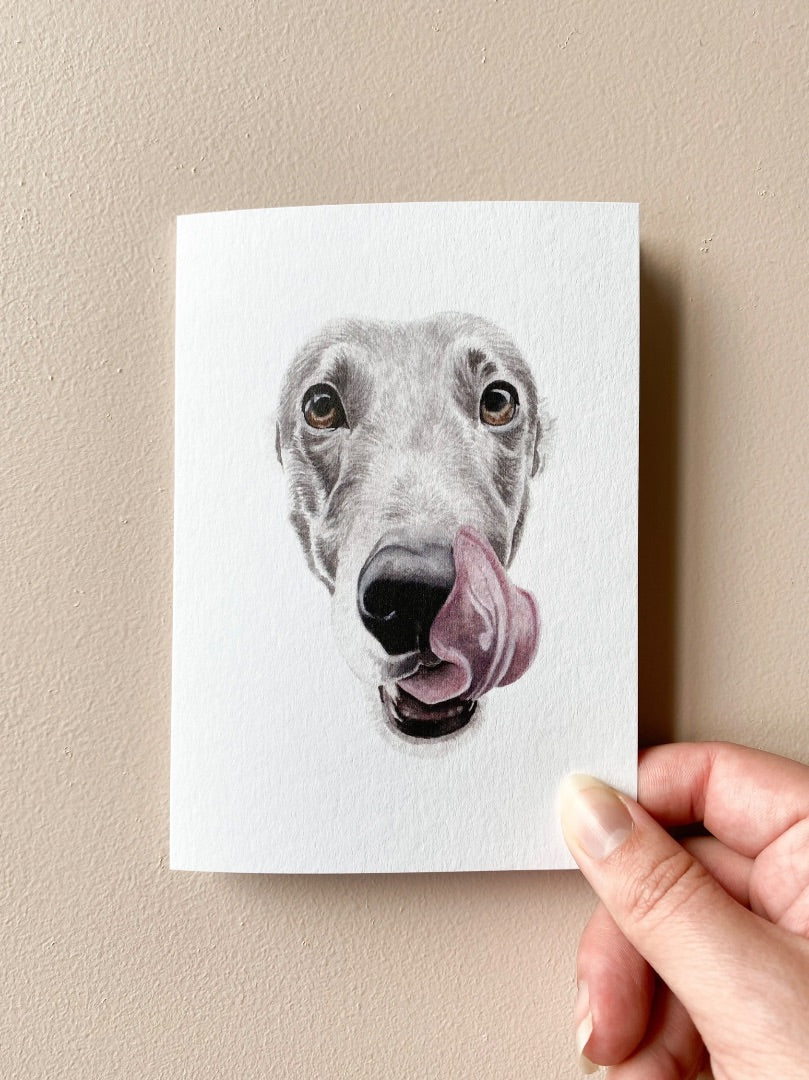 Annalise Paints Gretzky the Greyhound