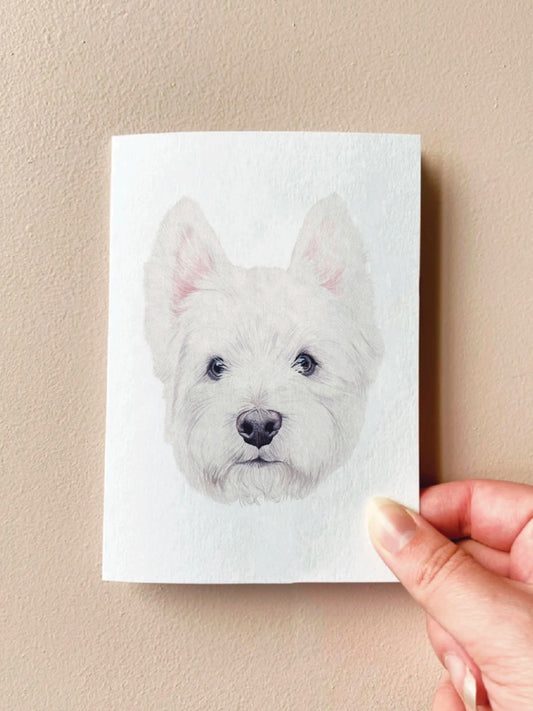 Annalise Paints Angus the West Highland Terrier