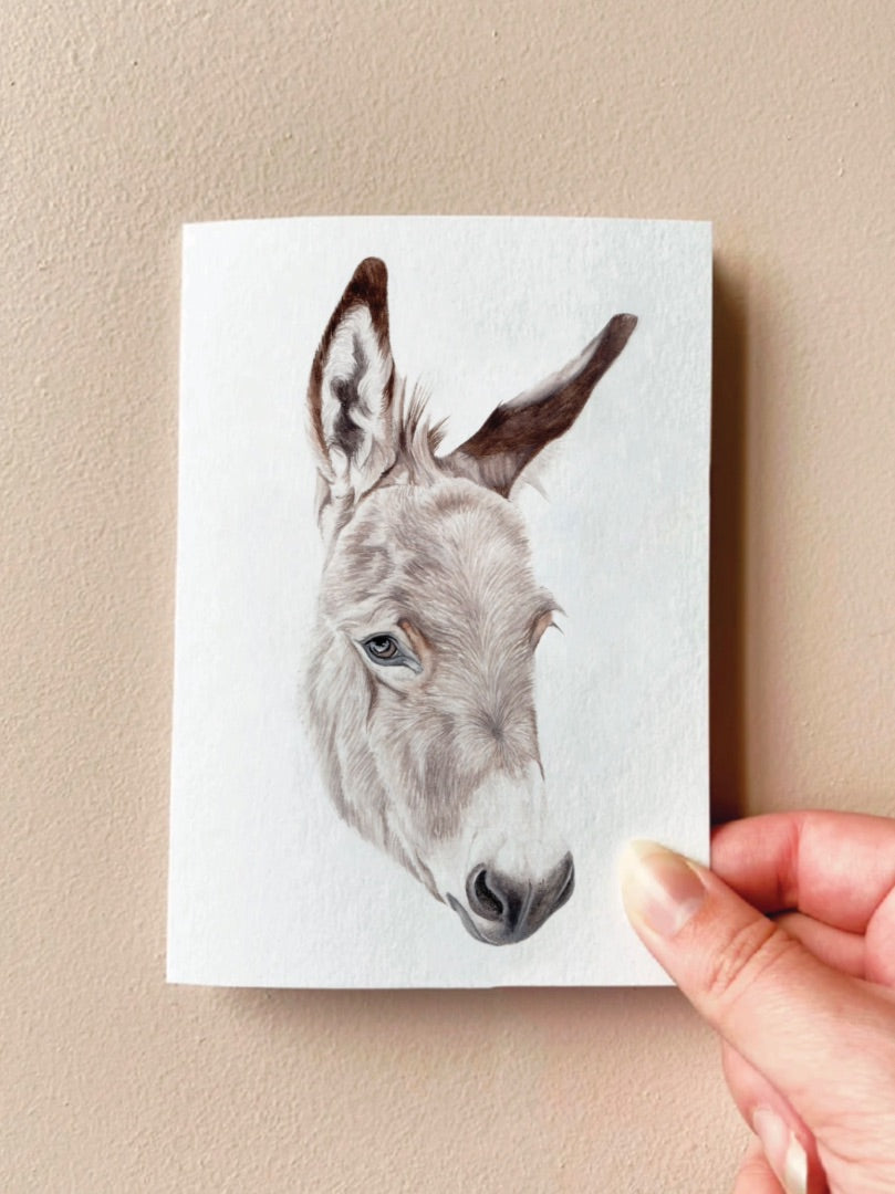 Annalise Paints Comet the Miniature Donkey