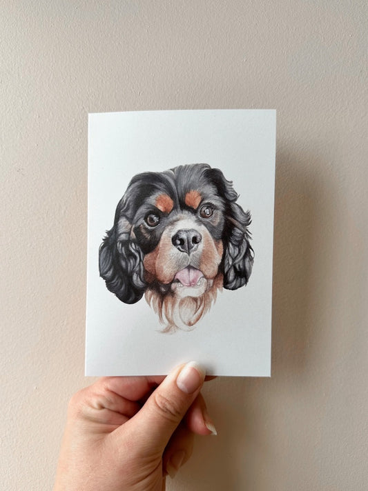 Annalise Paints Rocky the King Charles Cavalier
