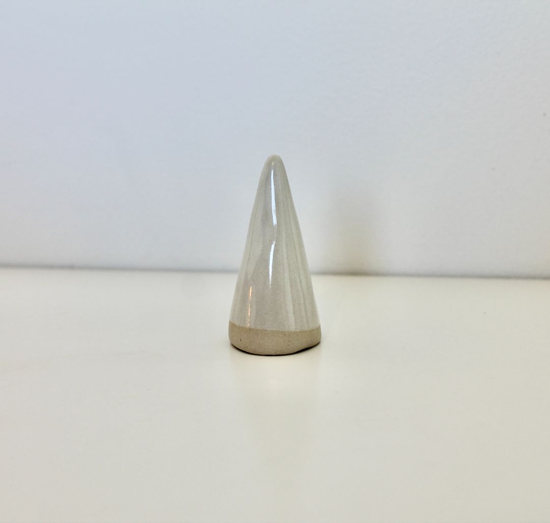 Shared Joy Ceramics Ring Cone,  White 6cm