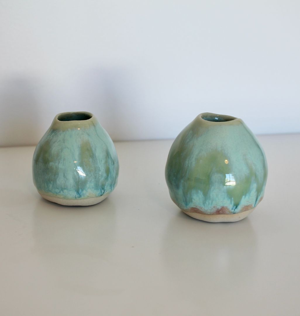Shared Joy Ceramics Bud Vase,  Turquoise 6cm