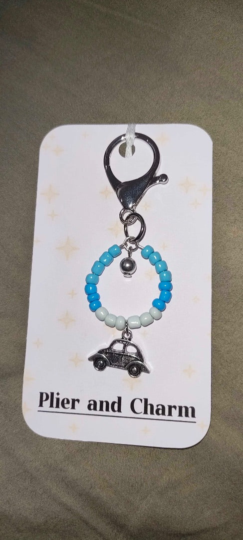 Plier and Charm Small keychain,  Blue Small