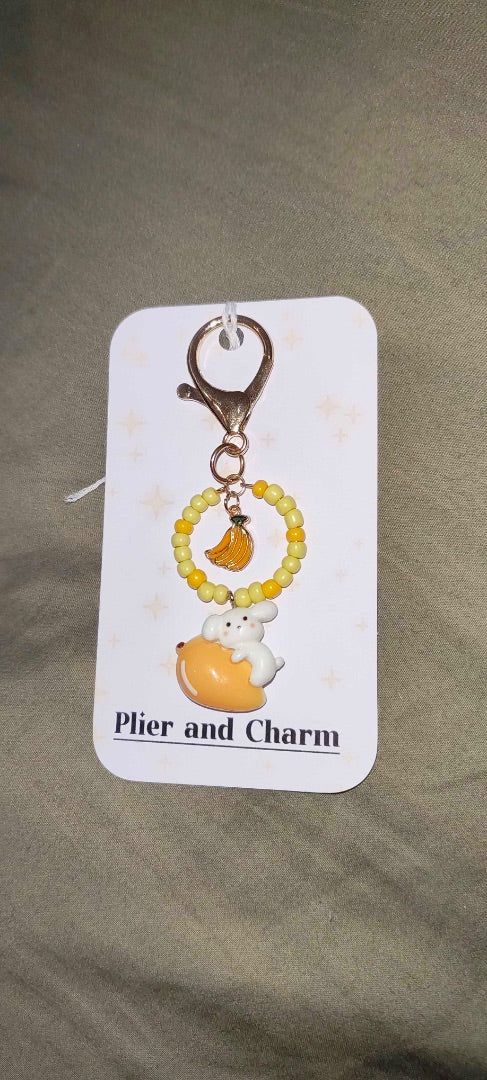 Plier and Charm Small keychain,  Yellow Small