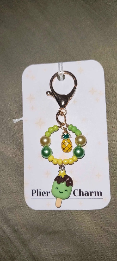 Plier and Charm Small keychain,  Multi Small