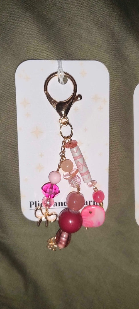 Plier and Charm Medium keychain,  Pink Medium