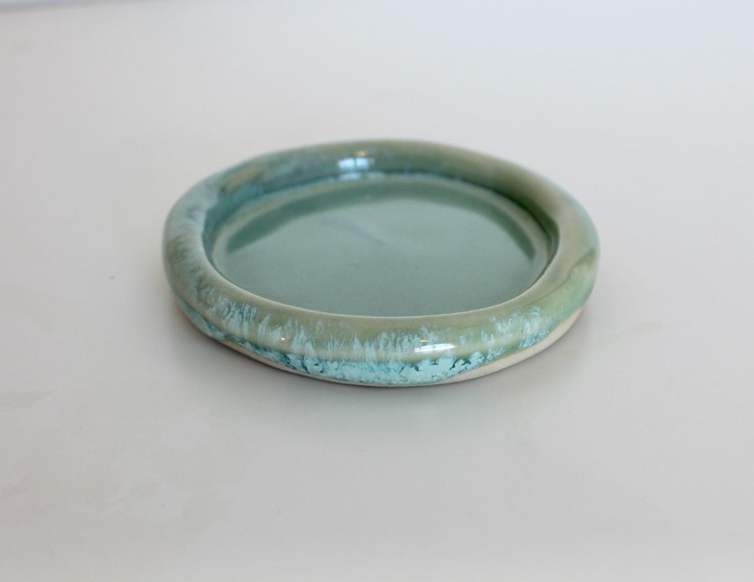 Shared Joy Ceramics Trinket Dish,  Turquoise 12cm wide