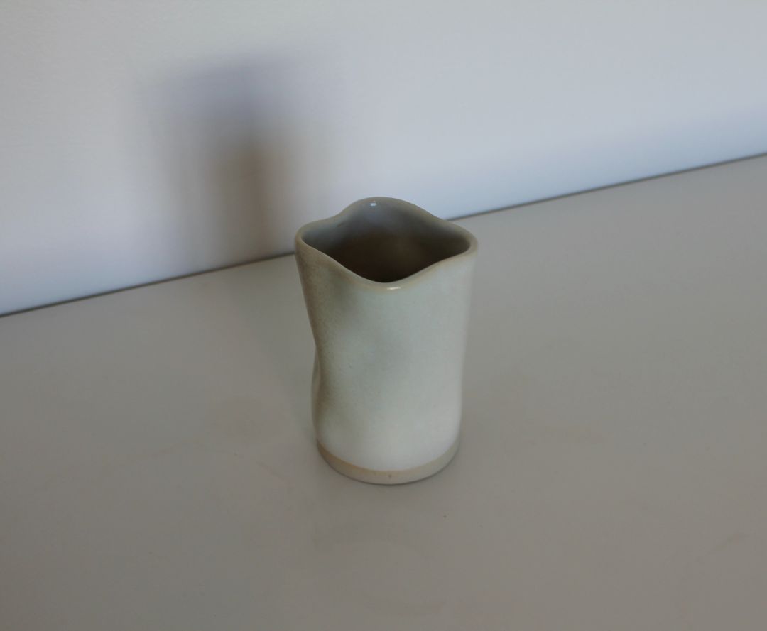 Shared Joy Ceramics Small Seascape Vase,  White 10cm high