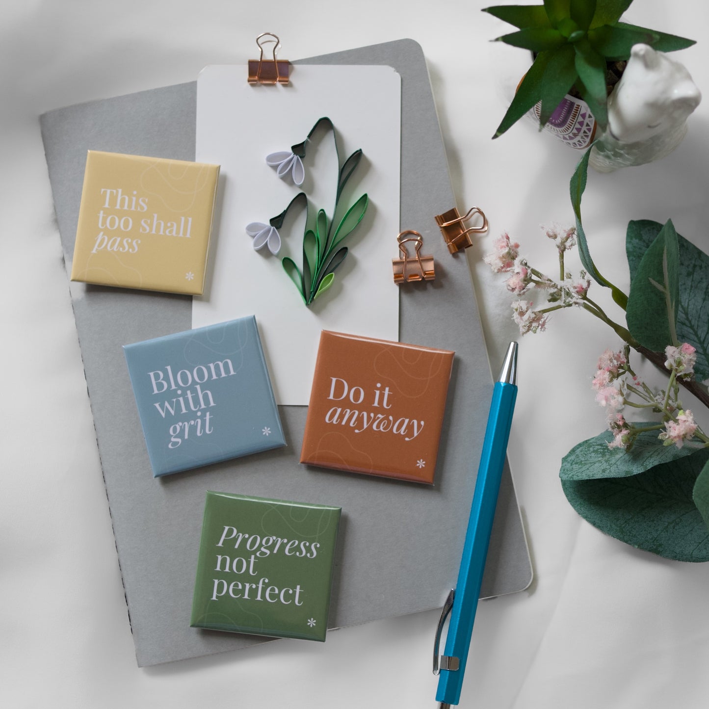 Bloom with Grit - Affirmation Magnet by Sprinkle Press