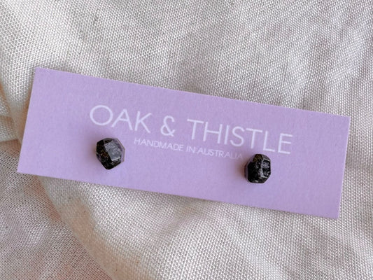 Oak & Thistle Pip Stud Earrings,  Charcoal