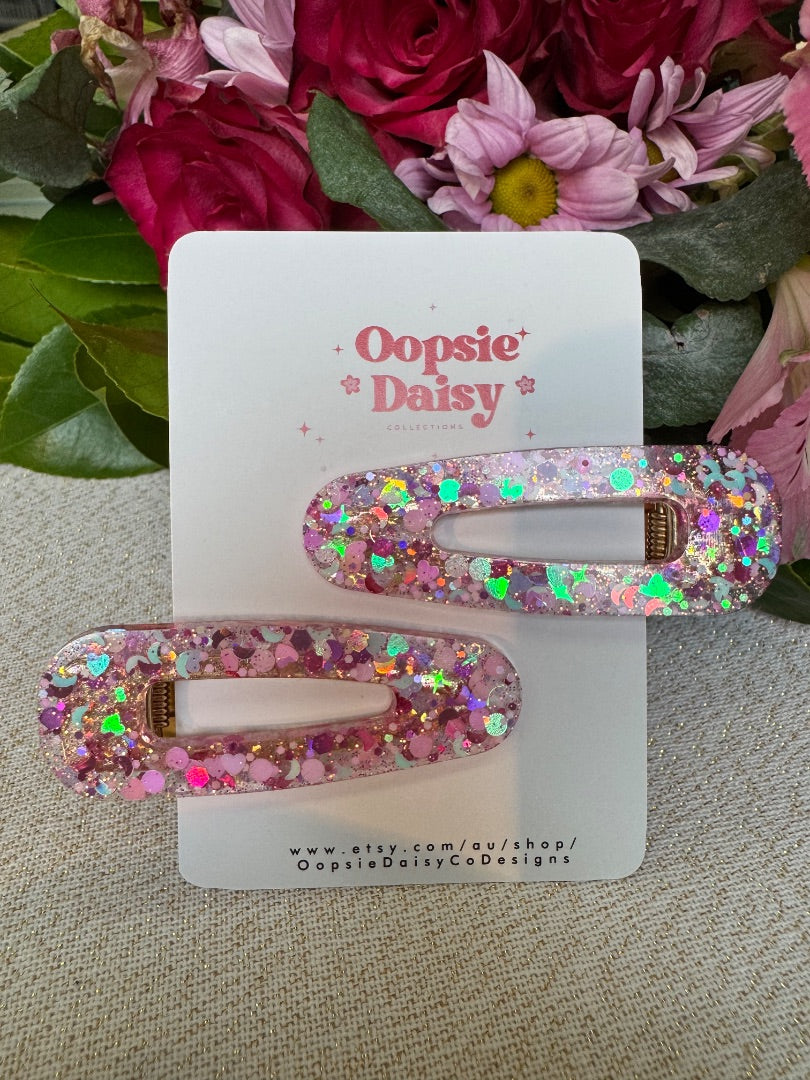 Oopsie Daisy Collections Pink Heart Clips,  Pink