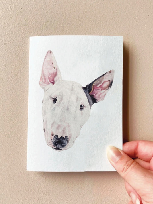 Annalise Paints Oliver the Bull Terrier
