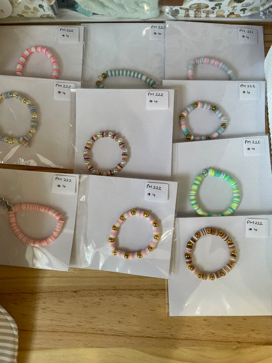 Playmate kids Clay bead bracelets,  Multi