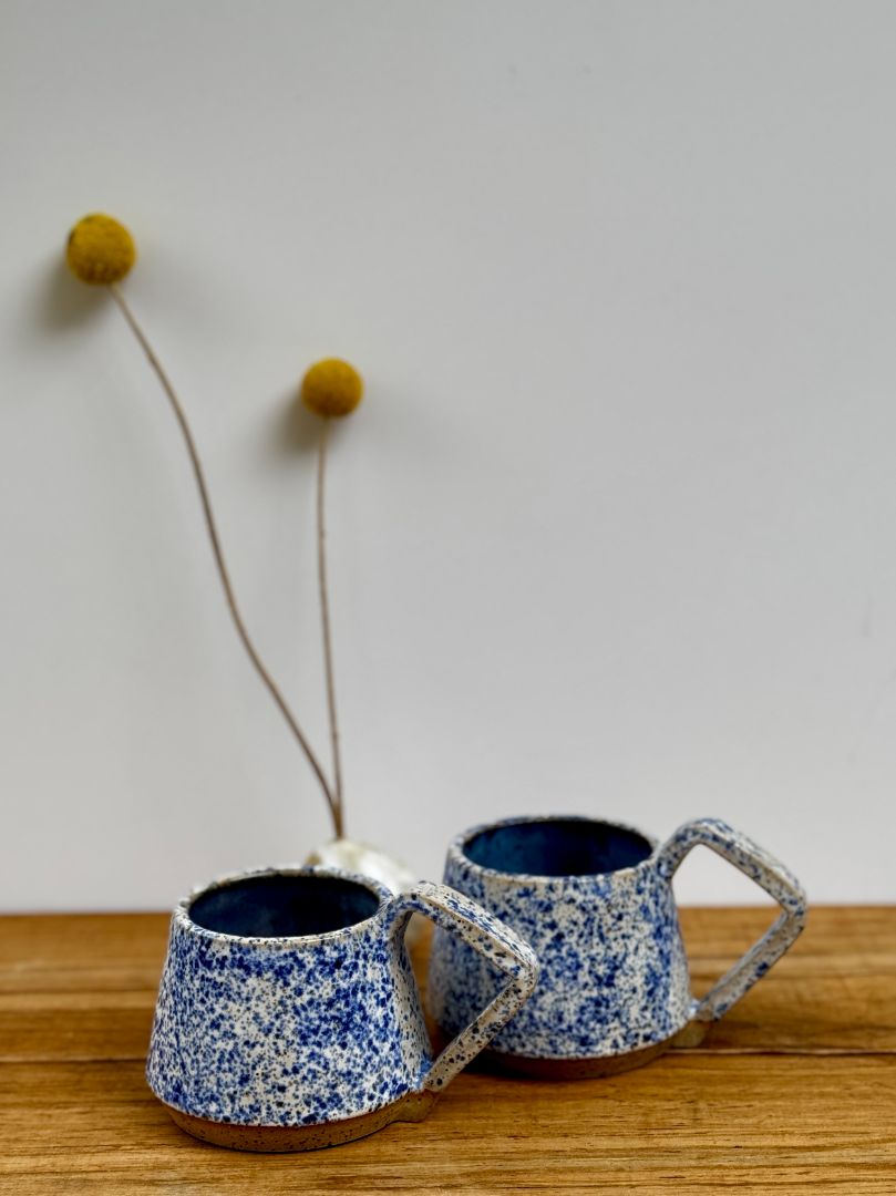 warrah ceramics Blue speck volcano mug,  Blue speck 7.5x10cm