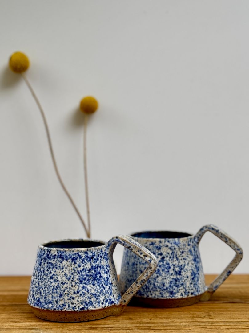 warrah ceramics Blue speck volcano mug,  Blue speck 7.5x10cm