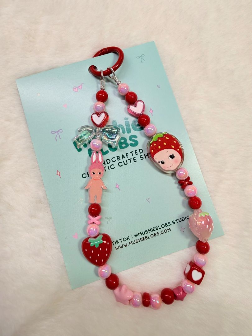 mushieblobs studio Phone Charm: Sonny Angel,  Pink