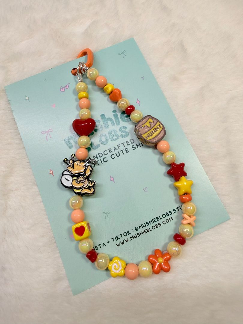 mushieblobs studio Phone Charm: Winnie,  Yellow & Red