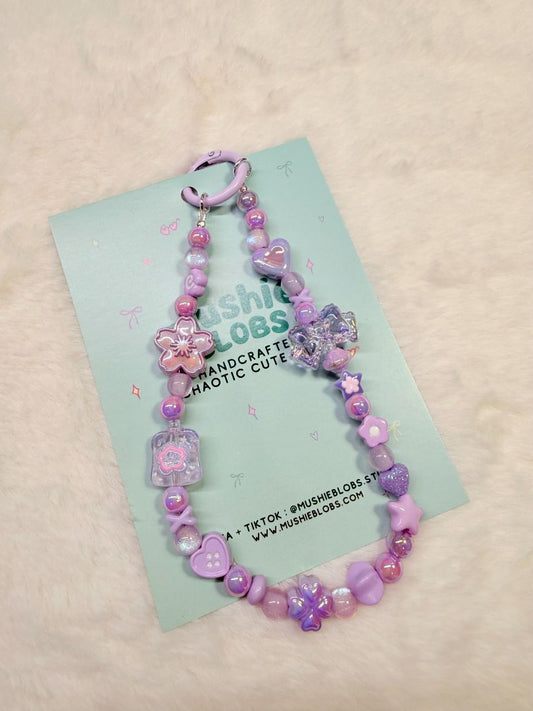 mushieblobs studio Phone Charm Dainty Strap,  Purple