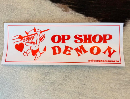 Flossy Homewares Bumper stickers,  White Nil