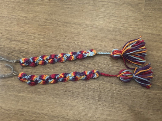 Getting My Stitches Together Crochet bookmark with tassel