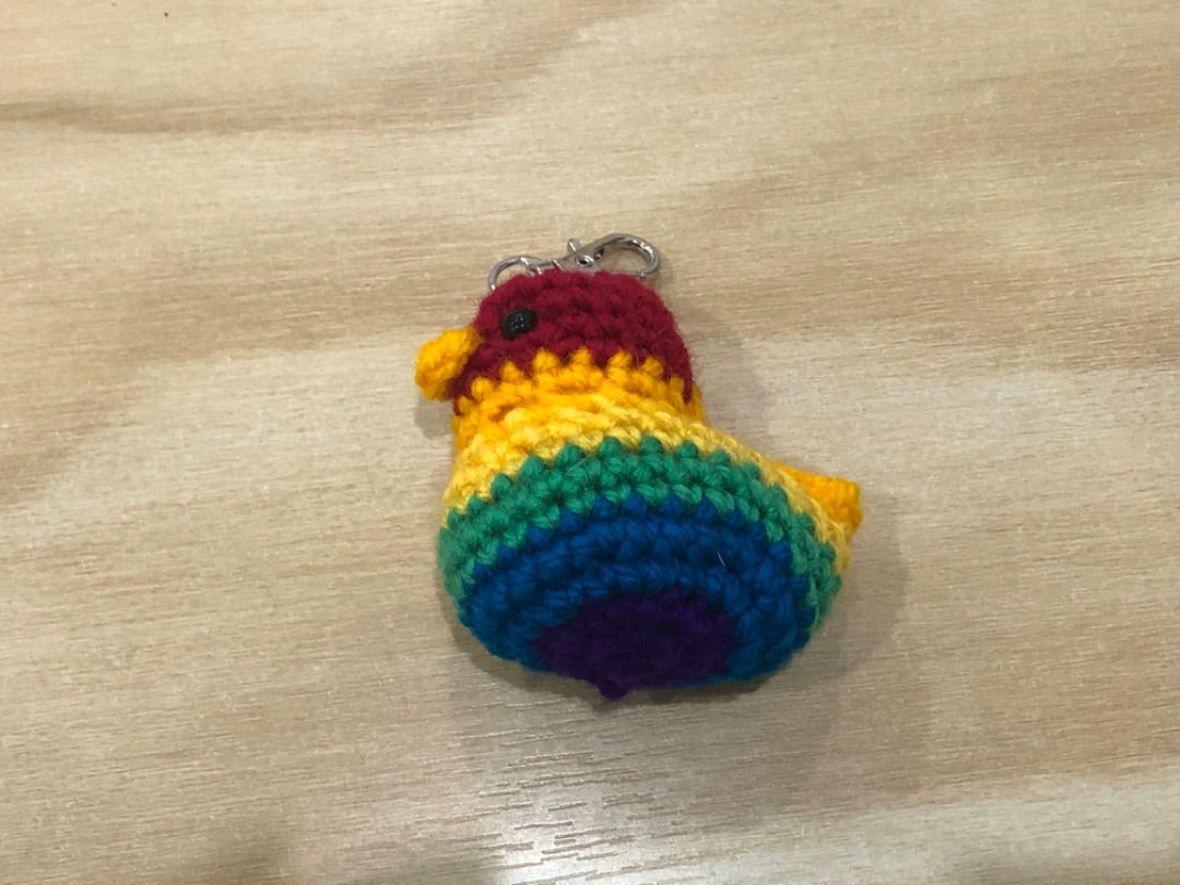 Getting My Stitches Together Pride duck keyring