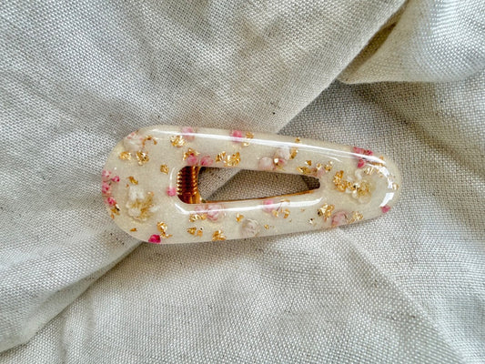 Oak & Thistle Hair Clip,  Pink, gold