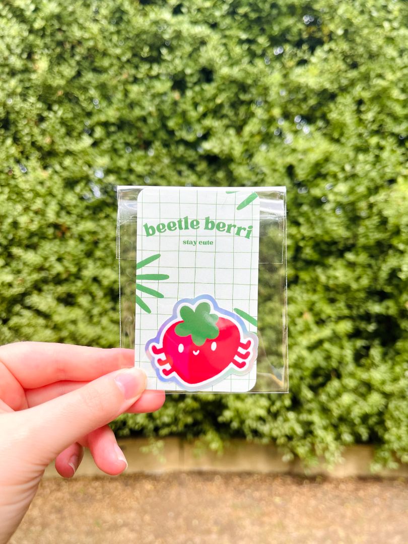 Seedi Bun Seedi Beetle Sticker,  Red 4cm