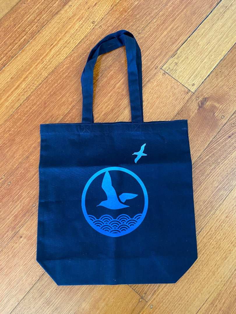 Marina Lab Mid tote Navy Seagulls,  Navy ombré H 33cm x W 30cm